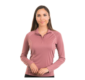 Camiseta de equitación de alta calidad para mujer, elástica, de secado rápido, transpirable, de spandex/algodón, con logotipo personalizado, servicio OEM, capa base. - Product Image 3