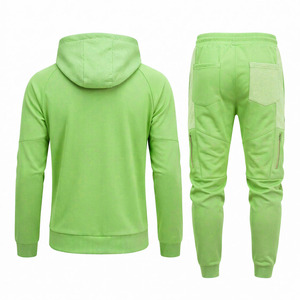 Survêtements pour hommes confortables, solides, décontractés, respirants, avec fermeture éclair, légers, à capuche, en polaire, pour la course hivernale, vente en gros - Product Image 4