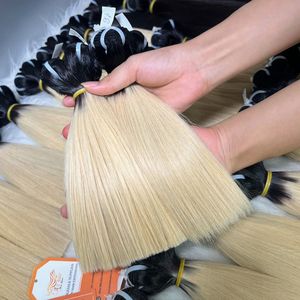 Lots de Cheveux Humains Vietnamiens Ombrés Blonds en Gros avec Closure Frontale pour la Confection de Perruques - Product Image 5