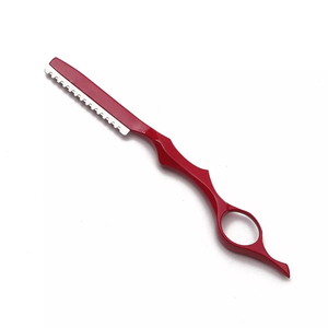 Professional Stainless Steel Hair Thinning <b>Razor</b> Vibrant Red Styling <b>Razor</b> Feather Edge Hair Cutting Texturizing <b>Razors</b> - Product Image 1