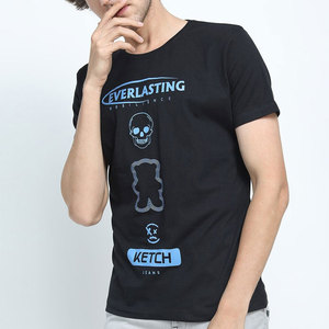 Camisetas de Cuello Redondo 100% Algodón para Hombre, al por Mayor, Casuales, Transpirables, de Secado Rápido, Diseño de Moda Urbana de Alta Calidad - Product Image 2