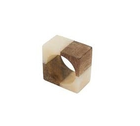 Wooden & Resin handcrafted Napkin Ring <b>Tissue</b> Holder Natural Napkin Ring For Tableware Household Party <b>Wedding</b> Use Wooden Resin - Product Image 2
