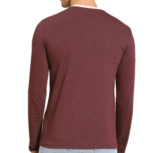 T-shirt à manches longues en coton pour homme, printemps-automne, col rond, décontracté - Product Image 5