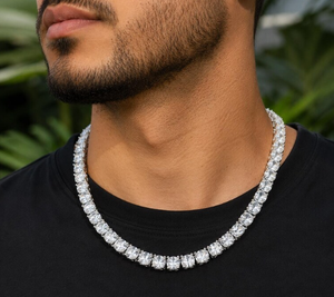 Collar de Perlas de Agua Dulce en Acero Inoxidable Chapado en Oro Rosa, Gargantilla con Micro Pavé, Unisex, para Uso Diario - Product Image 3