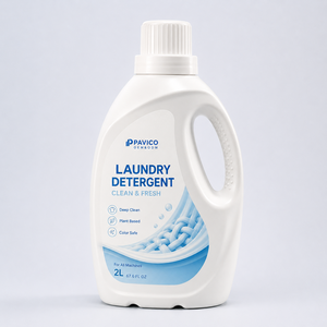 Pavico <b>Laundry</b> Detergent Bottle Handle Shape HDPE 2L Custom Color Screw Cap ISO 9001:2015 Certified for Liquid Soap Household - Product Image 3