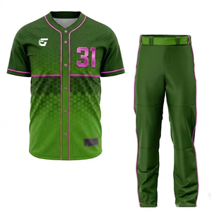 Uniforme de baseball sur mesure, taille et couleur personnalisées, faible quantité minimum de commande, vêtements de sport confortables et respirants. - Product Image 3