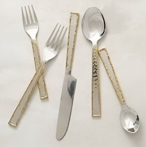 Juego de Cubiertos de Acero Inoxidable Martillado de Diseño Moderno para Bodas, Uso en Hoteles y Restaurantes, Cubiertos Personalizables, Fabricante de la India - Product Image 3