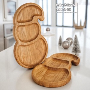 ถาดไม้รูปซานตาคลอส เหมาะสำหรับงานเลี้ยงธีมคริสต์มาส และใช้เป็นของขวัญ ขายส่งจากอินเดีย - Product Image 6