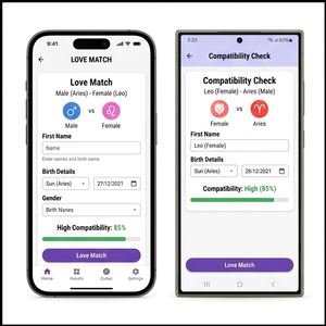 Aplicación de Astrología Royalcraft – Compatibilidad Zodiacal, Compatibilidad Kundli, Compatibilidad Romántica e Información sobre Relaciones para IOS/Android y MAC - Product Image 1