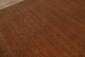 Tapis Gabbeh en laine fait main, tons terreux caramel, style minimaliste, pour salon et chambre. - Product Image 6