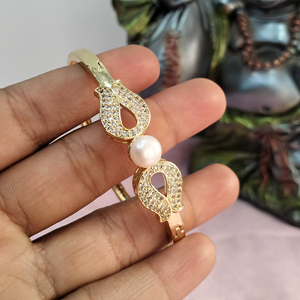 สร้อยข้อมือไข่มุกน้ำจืดชุบทองสร้อยข้อมือเครื่องประดับมุกผู้ผลิตขายส่ง - Product Image 1