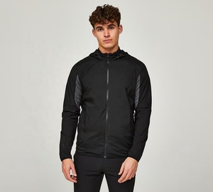 Chaqueta Deportiva Casual Delgada con Capucha para Hombre, Impermeable, Cortavientos, de Secado Rápido, con Cierre y Logotipo Frontal, para Invierno, Gimnasio y Viajes - Product Image 4