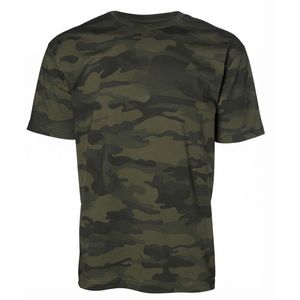 T-shirt Homme Vert Foncé à Col Rond et Manches Courtes, Imprimé Camouflage, Léger et Respirant, Idéal pour la Chasse et les Activités de Plein Air, Vente en Gros - Product Image 1