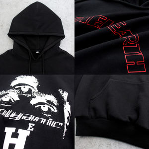 Sweat-shirts surdimensionnés personnalisés pour hommes, en coton/élasthanne épais, doublure imperméable, fermeture éclair, poche, streetwear d'hiver écologique - Product Image 5