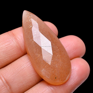 Piedras Preciosas de Piedra Lunar Melocotón Súper Sueltas al por Mayor, Cristal Natural Cabujón, Certificado por Terceros, Hermosa Tallada para Feng Shui - Product Image 1