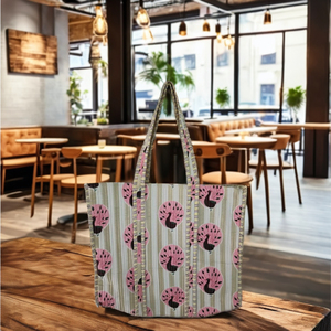 Nouveaux sacs fourre-tout à bandoulière en coton 100% pour femmes, faits à la main, fermeture éclair, sac de shopping surdimensionné, été, Saint-Valentin - Product Image 4