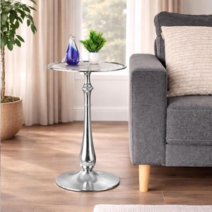 โต๊ะบาร์อะลูมิเนียมหล่อขัดเงา หน้าโต๊ะลายเรเดียนท์ ฐานทรงกลมมั่นคง แข็งแรง ทนทาน ให้ความเงางาม ทันสมัย หรูหรา - Product Image 4