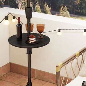 Tavolo da esterno regolabile da 20 pollici con foro per ombrellone da 1.5 pollici per mobili da giardino o da giardino - Product Image 2