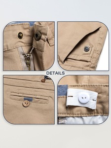 Shorts <span class=keywords><strong>chino</strong></span> tissés respirants pour enfants, en coton extensible, décontractés, avec logo personnalisé, OEM ODM, vente en gros d'usine, pour l'été - Product Image 4