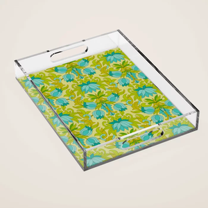 Bandeja de Servicio Acrílica para Vajilla y Organización de Cocina, Hermosa Bandeja Transparente con Diseños Impresos, Producto al por Mayor - Product Image 1