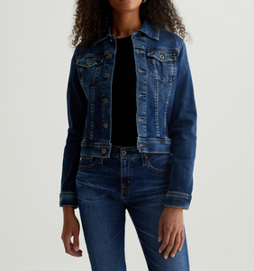 Latest Fashion Custom <b>Women's</b> Coats and <b>Jacket</b> Autumn and <b>Spring</b> Fashion Down Collar Casual Long Sleeves <b>Women</b> Denim <b>Jacket</b> - Product Image 1