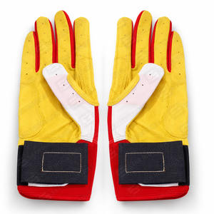 Gants de frappe de baseball en cuir Cabretta de haute qualité, rouge et blanc, les plus vendus, couleur personnalisable - Product Image 3