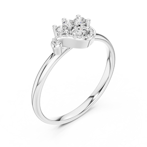 Anillo de oro macizo de 14k para mujer con diamante de corte redondo clásico minimalista, ideal para regalo, compromiso, aniversario, boda. - Product Image 5