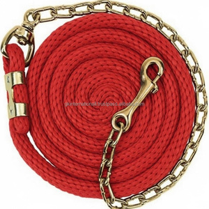 Cuerda de tracción para caballos de poliéster resistente personalizada con cadena de latón de alta resistencia y gancho de seguridad. - Product Image 4