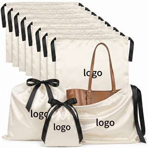 Custom Satin Dust Bags with Logo for Handbags Clothing Packaging Reusable <b>Drawstring</b> Storage Gift <b>Pouches</b> Satin Bags 18*16 inch - Product Image 1