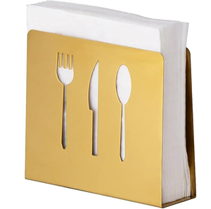 Exclusivo Porta Servilletas con Diseño Floral, Bañado en Oro, para Decoración de Mesa en Fiestas de Cumpleaños y Bodas - Product Image 6