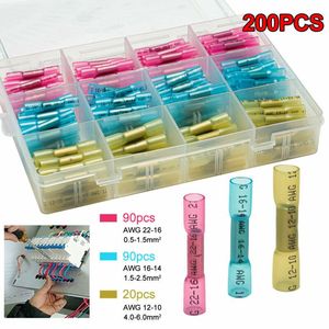 200/100 Uds. Conectores automáticos termorretráctiles terminales de crimpado de sello de empalme de alambre a tope fabricados en EE. UU. - Product Image 1