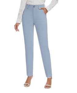 Pantalones de Vestir de Pierna Recta Elásticos para Mujer, Directo de Fábrica, para Usar en el Trabajo, Pantalones de Traje Casuales, Nueva Llegada de Bangladés - Product Image 1