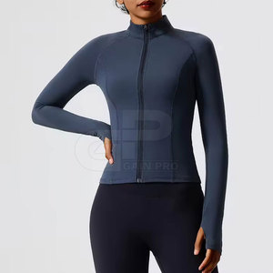 Veste de yoga tendance pour femme, tissu léger, fermeture éclair intégrale, coupe ajustée, veste de sport pour entraînement fitness et course à pied - Product Image 5