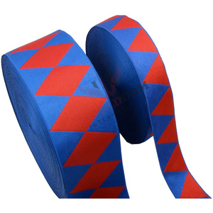 Masonic Regalia Grosgrain <b>Ribbon</b> Double Face Rayon Polyester Jacquard Diamond Pattern Gift Packaging - Product Image 1