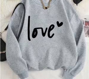 เสื้อสเวตเชิ้ตคอกลมสีน้ำตาลสำหรับผู้หญิง ทรงโอเวอร์ไซส์ ผ้าฝ้ายผสมย้อมสีแบบวินเทจ เป็นมิตรต่อสิ่งแวดล้อม ปักลายรูปหัวใจ แขนยาว - Product Image 4