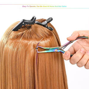 Premium High New Hair Extension Kit Metal <b>Plastic</b> Pliers Scissors Pulling <b>Hook</b> Regal Impex - Product Image 4