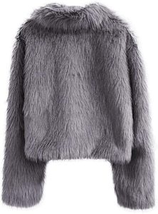 Manteau d'hiver court de luxe pour femme, style bomber, en fausse fourrure de renard, nouvelle mode, pour femmes grandes tailles, chaud et de qualité supérieure - Product Image 2