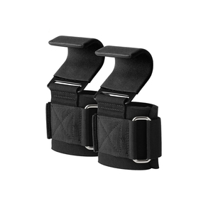 Custom Logo Weight Lifting Hook <b>Straps</b> With Neoprene Padded Wrist Grips for Powerlifting for Sale - Product Image 1