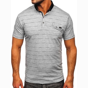 Chemises décontractées pour hommes en coton 100% uni avec logo personnalisé, grande taille, manches courtes, anti-plis, design simple, tissu jersey - Product Image 1