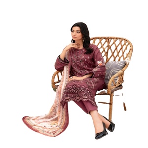 Elegante Ropa India y Pakistaní para Mujer, MASHAAL-11 Ramsha Vol, Conjunto de Salwar Kameez y Kurta con Bordado Intenso para Bodas - Product Image 1