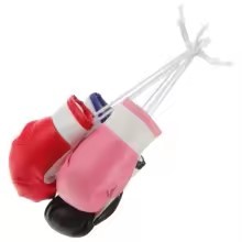 Porte-clés sportif en cuir PU avec logo personnalisé, mini-gants de boxe, pendentif suspendu, pochette d'entraînement, imprimé drapeaux du monde, cadeau en gros - Product Image 5