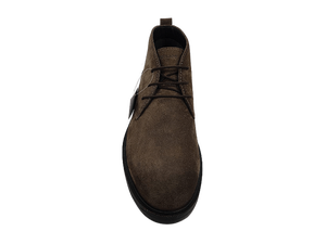 Men's <b>Brown</b> Leather Chukka <b>Lace</b>-Up Height Increasing Dress <b>Boots</b> Toe Breathable Rubber Outsole EVA Midsole Office Career Autumn - Product Image 3
