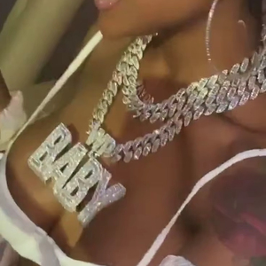 Chaîne de montre Hip-Hop en argent sterling 925 avec moissanite VVS couleur D double rangée, pendentif Jésus 4 mm, cadeau pour les États-Unis et le Royaume-Uni - Product Image 1