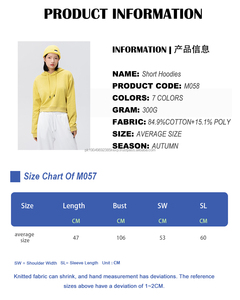 Ventes en gros de hauts courts pour femmes de style classique personnalisés, sweats à capuche et sweat-shirts personnalisés pour femmes - Product Image 5