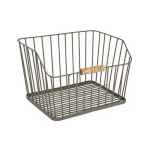 Black Oval Metal <b>Mesh</b> <b>Storage</b> <b>Basket</b> with Circular Loop Handles Iron Wire Picnic Hamper Sundries Organizer for Kitchen Pantry - Product Image 4