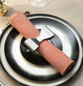 Anneaux de serviette en acier inoxydable martelé – Nouveauté très prisée pour la décoration de table lors de mariages, banquets et fêtes - Product Image 6