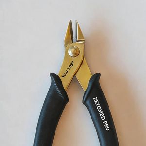 Premium Gold Flush <b>Cutter</b> Pliers Precision Wire Cutting Jewelry Making <b>Side</b> Cutting Tool Black Handle 5 Inch OEM - Product Image 4