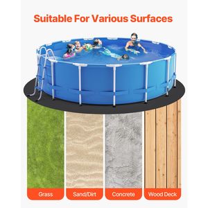 Telo di copertura per piscina rotonda da 15 piedi, extra spesso, riciclato, antiforatura, sicuro per piscine fuori terra - Product Image 6