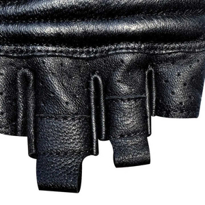 Gants de musculation en cuir à logo personnalisé, demi-doigts, robustes, pour haltérophilie, musculation et exercices de gym - Product Image 6