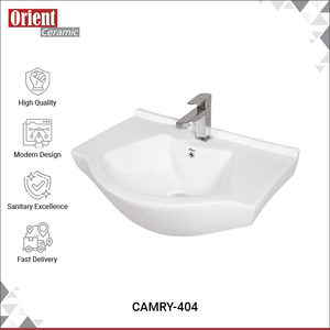 Affordable Price Premium Quality Home and Restaurant Usage Ceramic Sanitary Ware White Wall Mounted Wash <b>Basin</b> Sink for Sale - Product Image 2